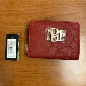 NWT Red Badgley Mischa Wallet with Gold Logo